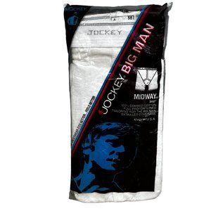 Vintage 80s Jockey Big Man Midway Brief Underwear White 100% Cotton size 58 NIP